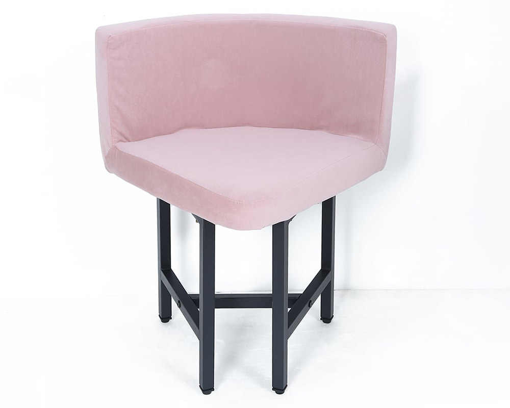 HMR Dining Set 39.4" Modern Round Wood Dining Table with 4 Chairs - Pink/Natural