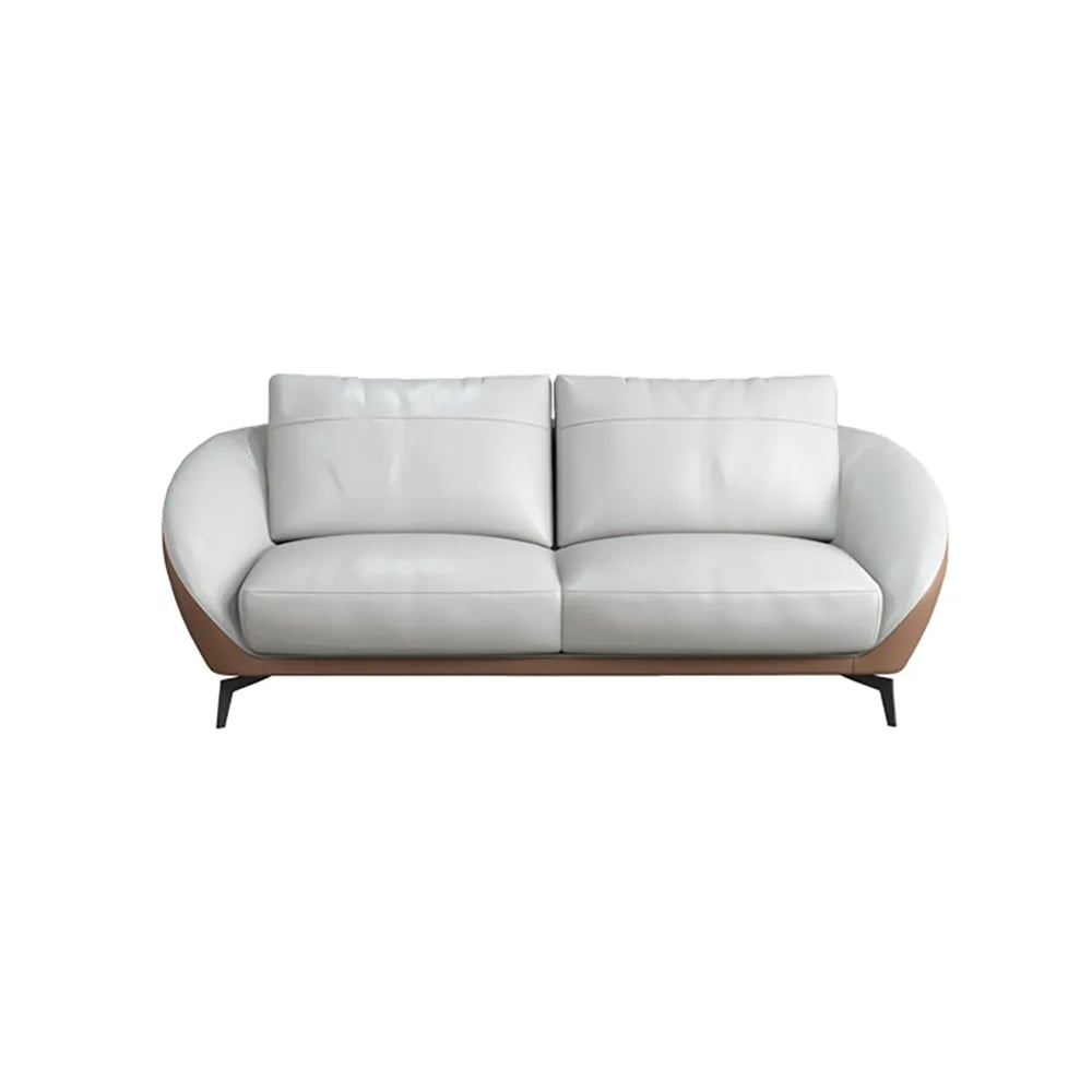 HMR - Leath-Aire Upholstered 3-Seater Sofa in 79"W, White