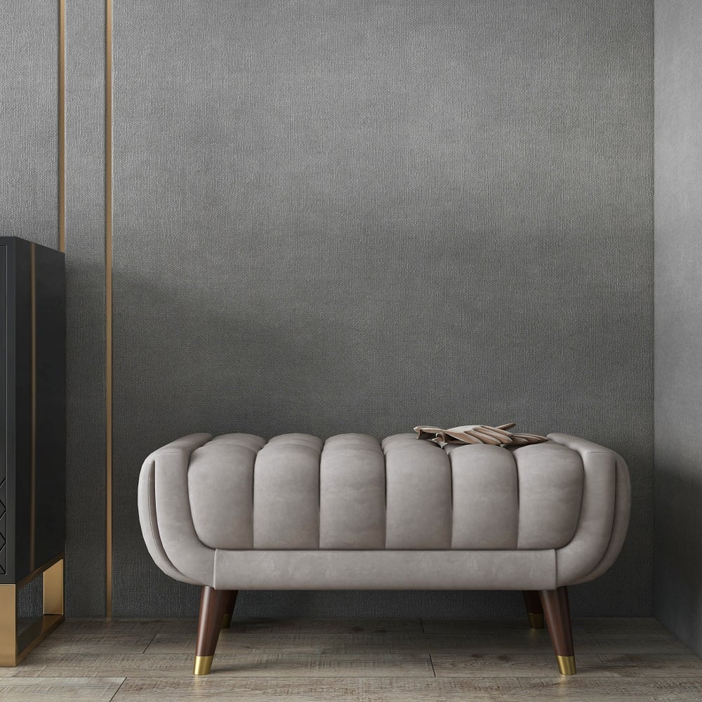 HMR - Enoak Series Modern Entryway Bench with Velvet Upholstered in Gray