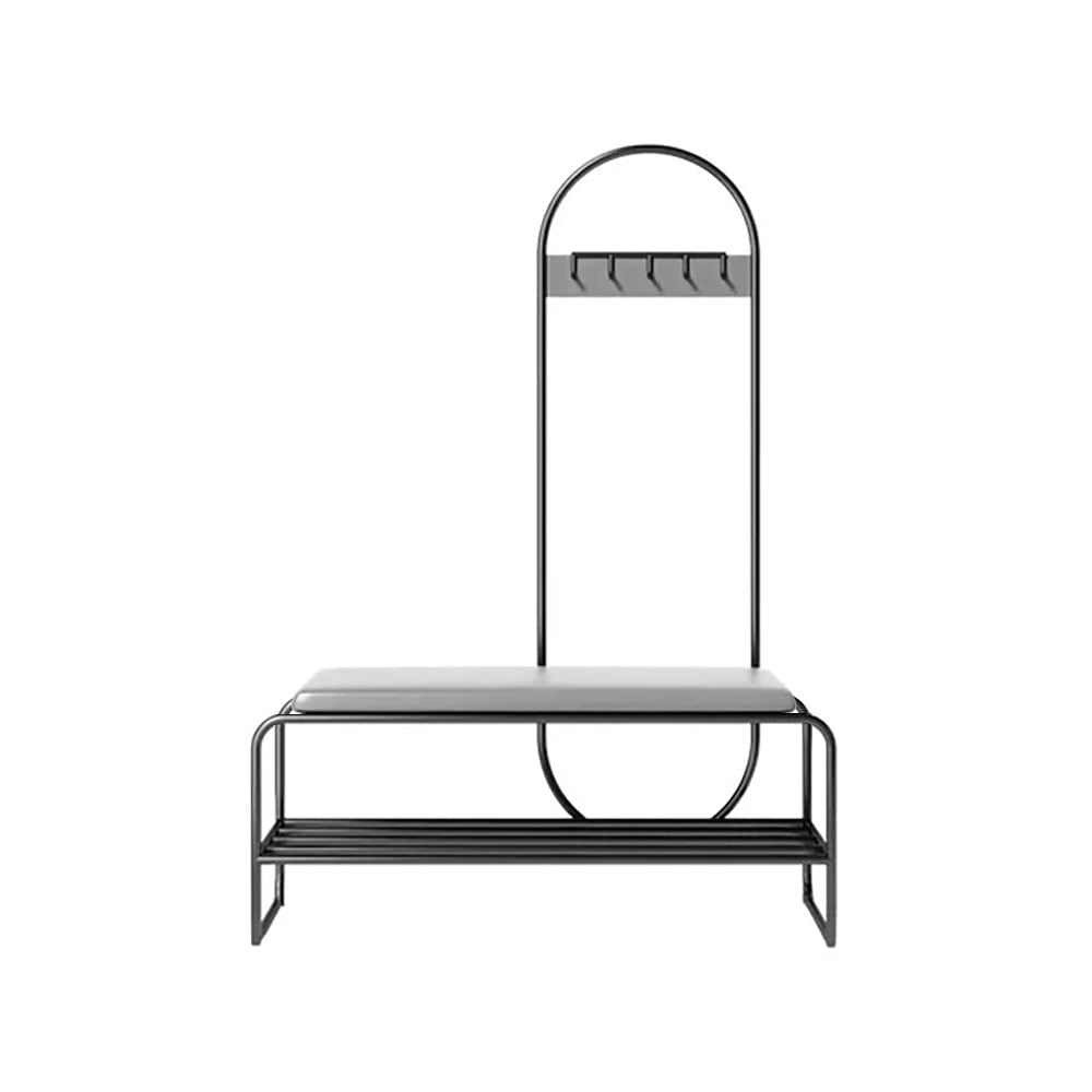 HMR - Mudroom Storage Coat Rack with Bench 39.4" in Gray