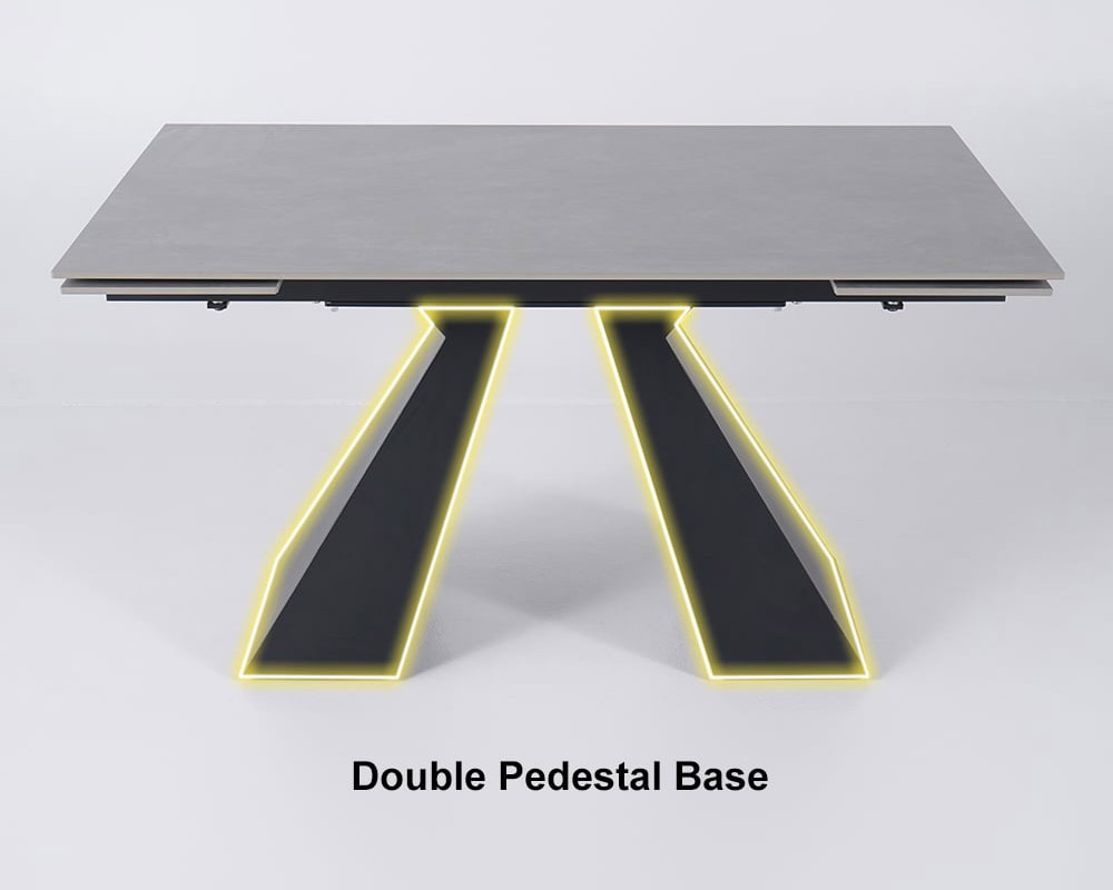 HMR - Retractable Rectangular Folding Dining Table in 78.7"L
