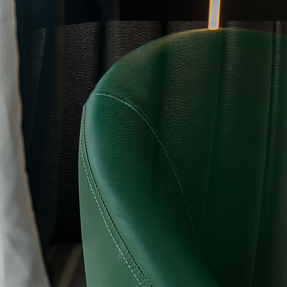 HMR Modern Houndstooth Accent Chair with Linen Upholstery - Green