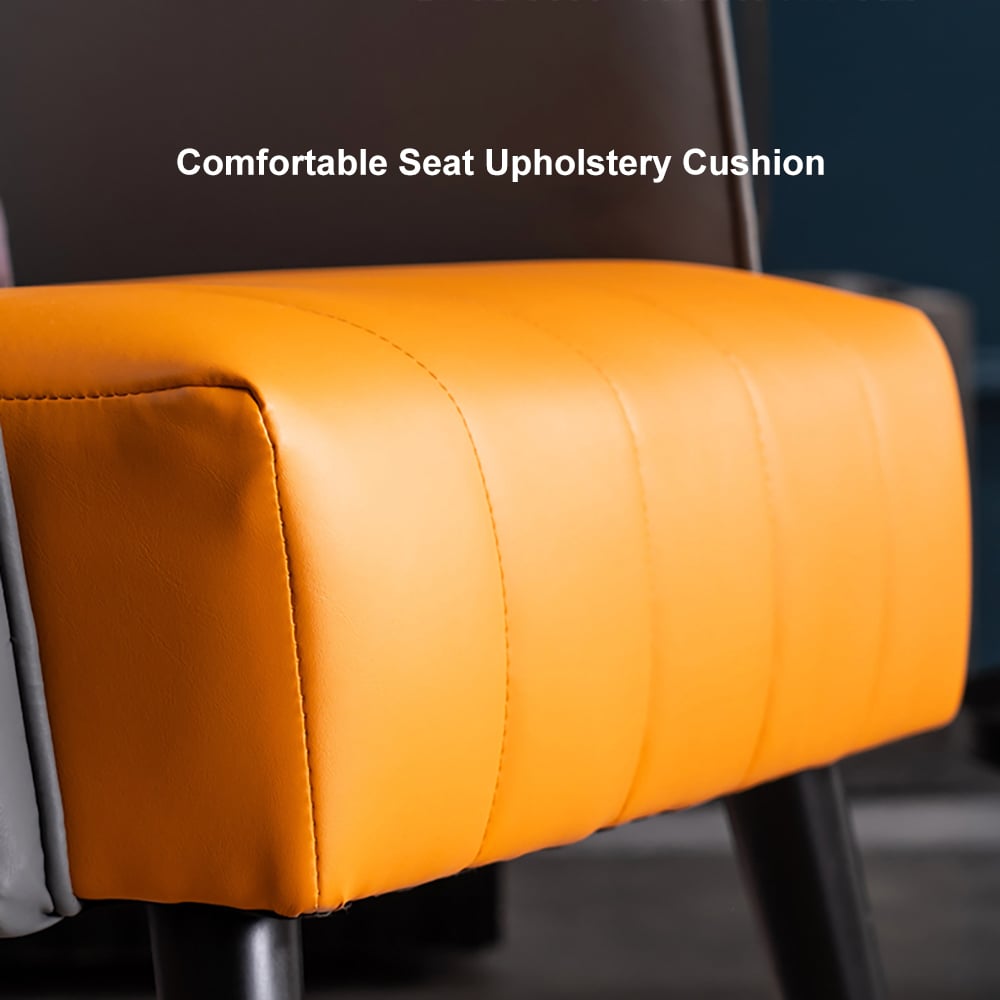 HMR Accent Chair with High Back - Gray, Leather