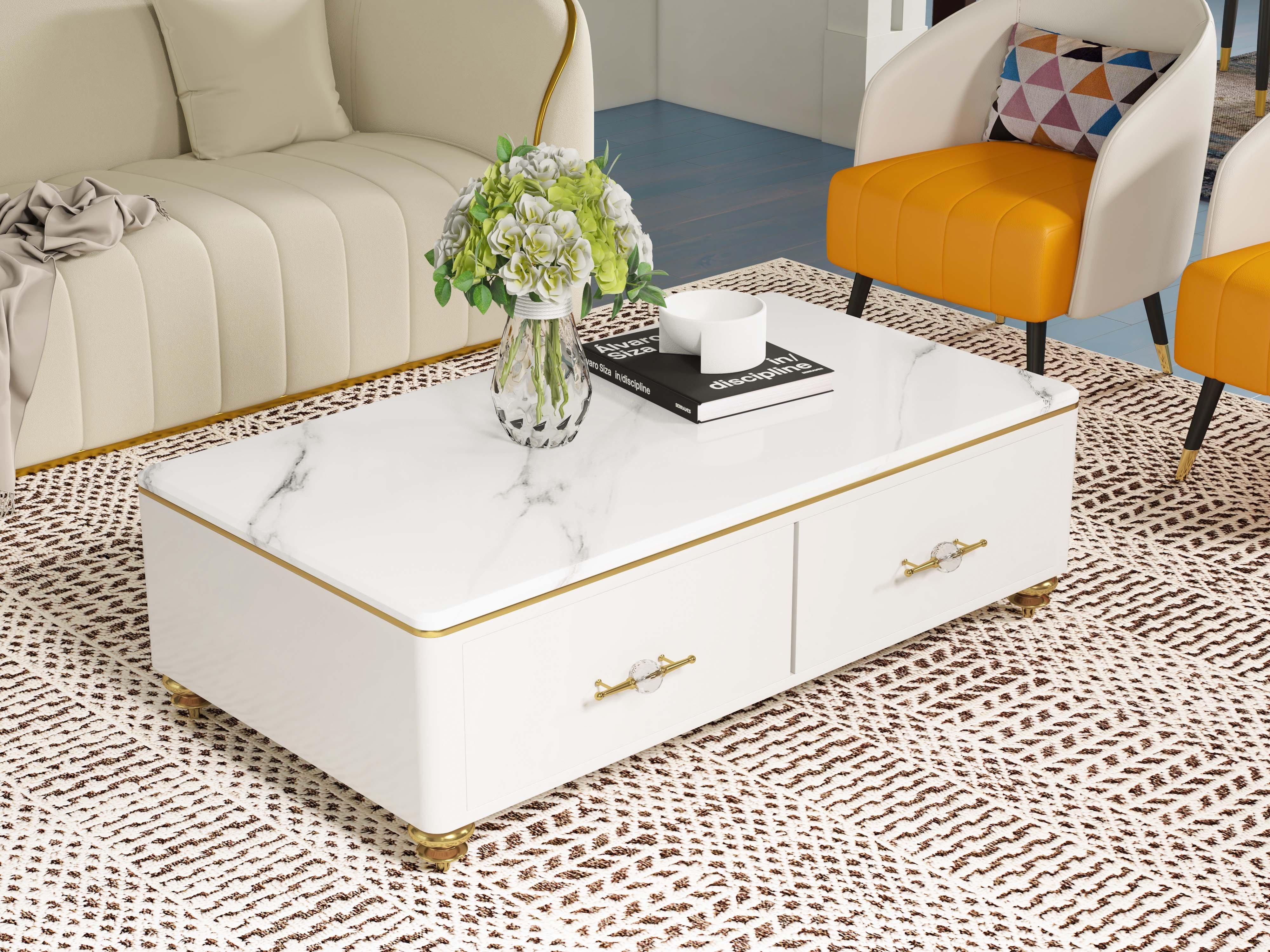 HMR Accent Chair with High Back - White, Leather