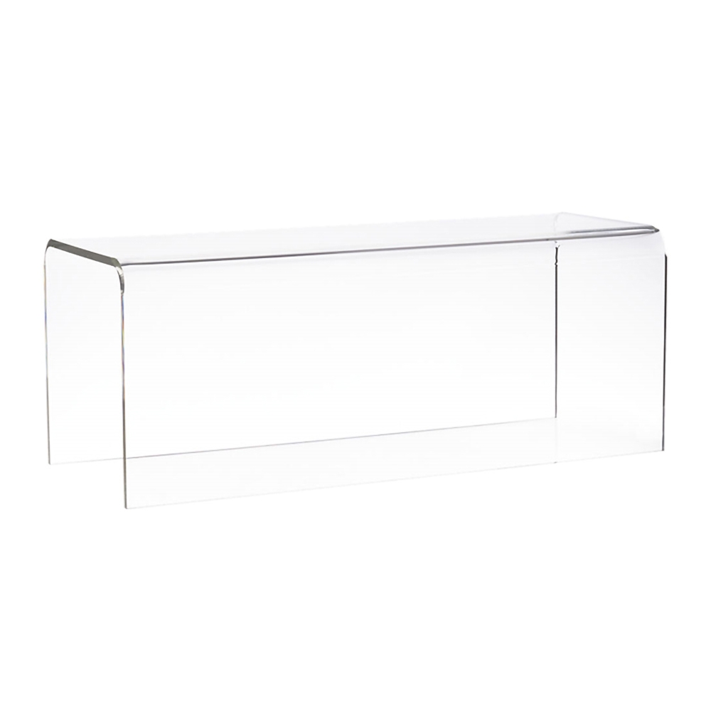 HMR - Modern Minimalist Acrylic Backless Entryway Bench 42.1" in Clear