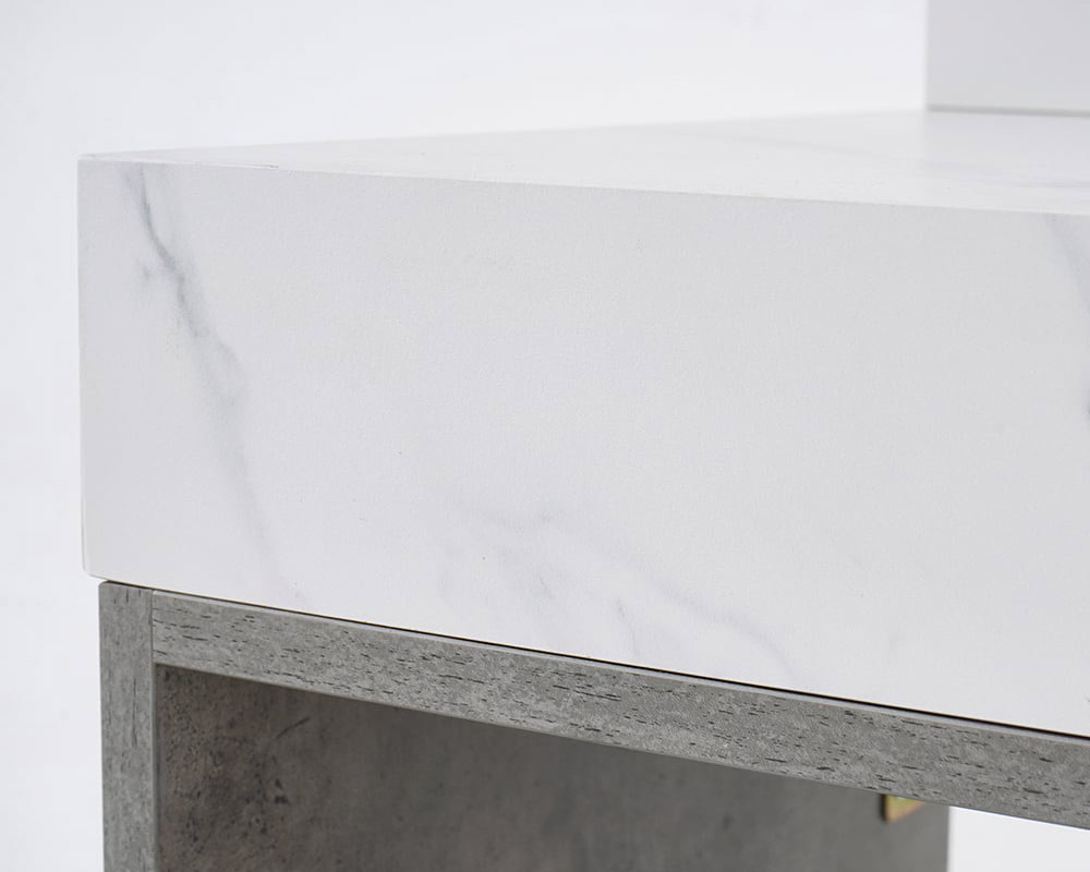 HMR - 40" Floating Bathroom Vanity with Sintered Stone Top in Gray