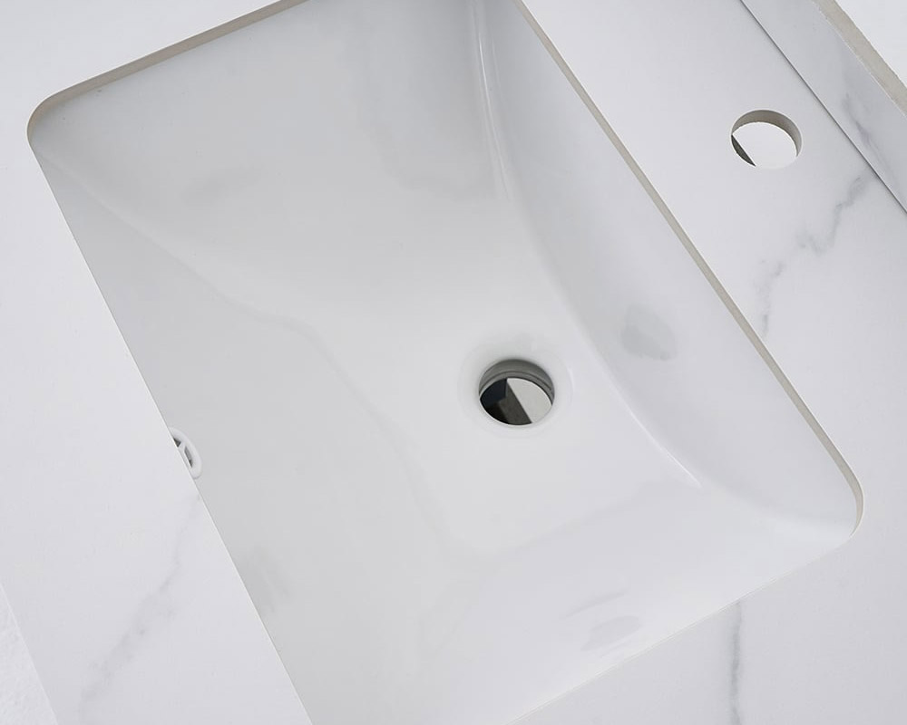 HMR - 40" Floating Bathroom Vanity with Sintered Stone Top in Gray