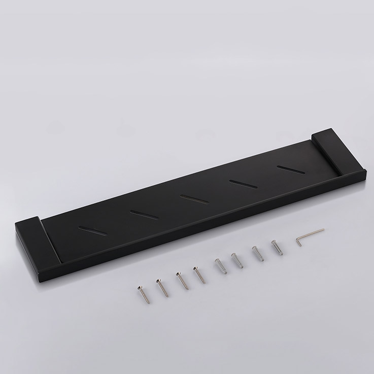 HMR - Tierney Wall-Mounted Stainless Steel Bathroom Shelf in Matte Black
