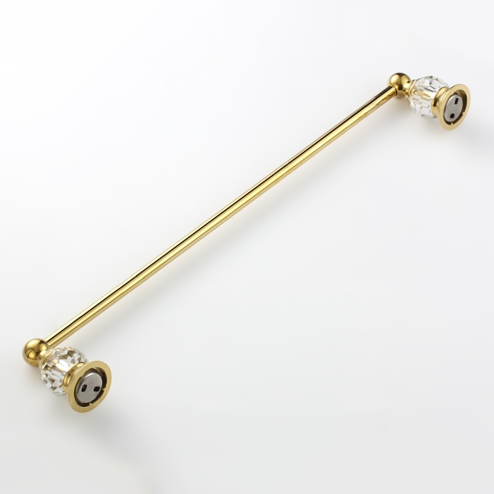 HMR - Charles Modern 24" Wall-Mounted Bathroom Towel Bar in Gold