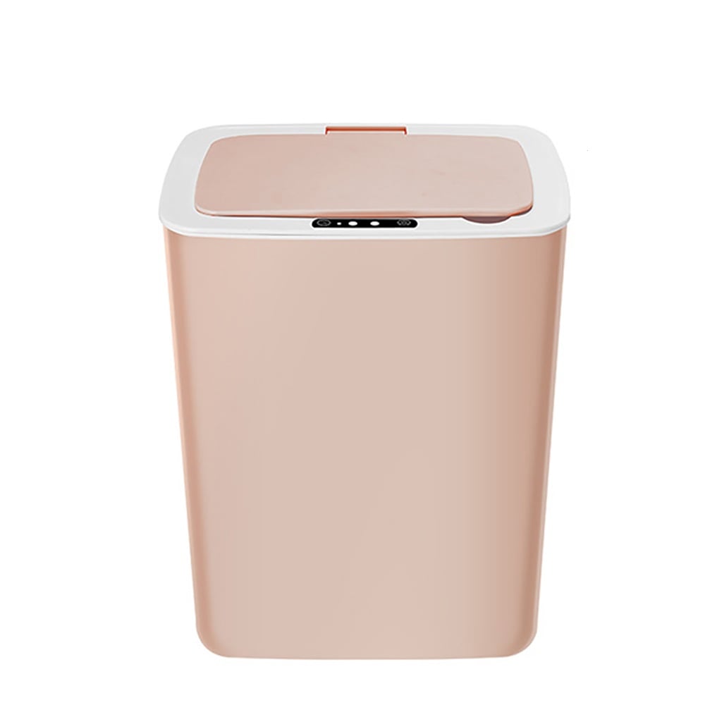 HMR Intelligent Touchless Sensor Trash Can with Odor-Absorbing Deodorizer Area - Pink