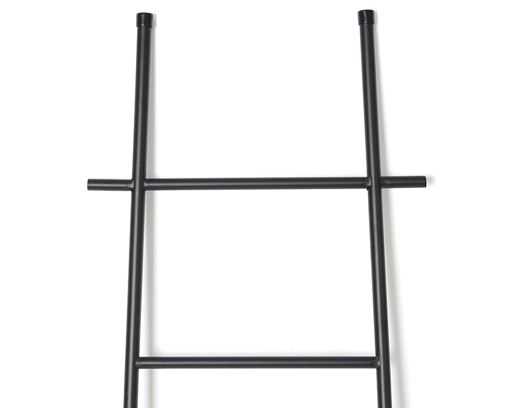 HMR Modern Freestanding Bath Ladder Storage Towel Rack - Black
