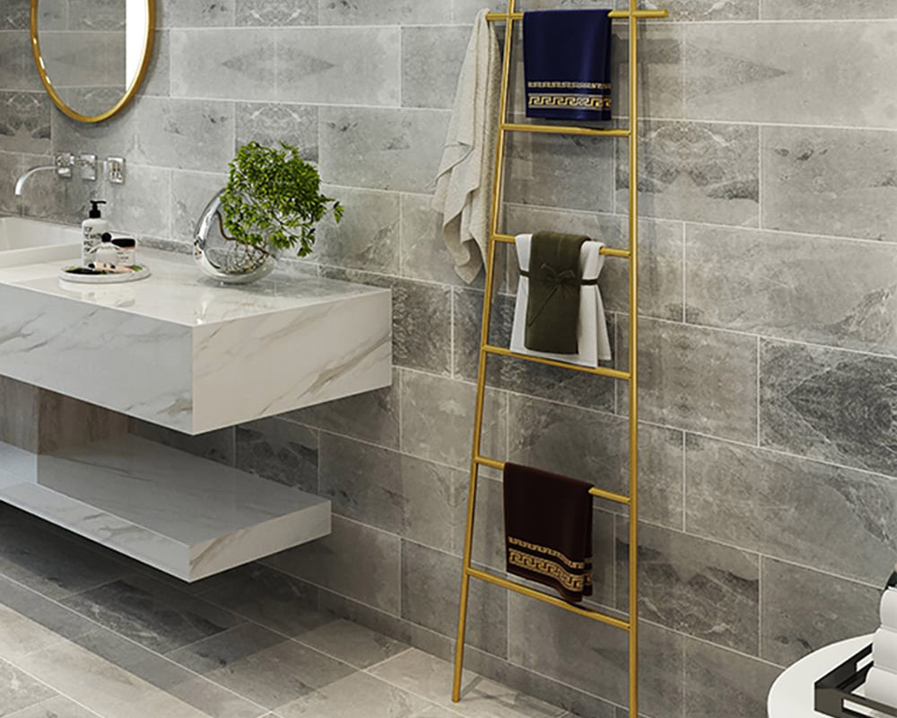 HMR - Modern Freestanding Bath Ladder Storage Towel Rack
