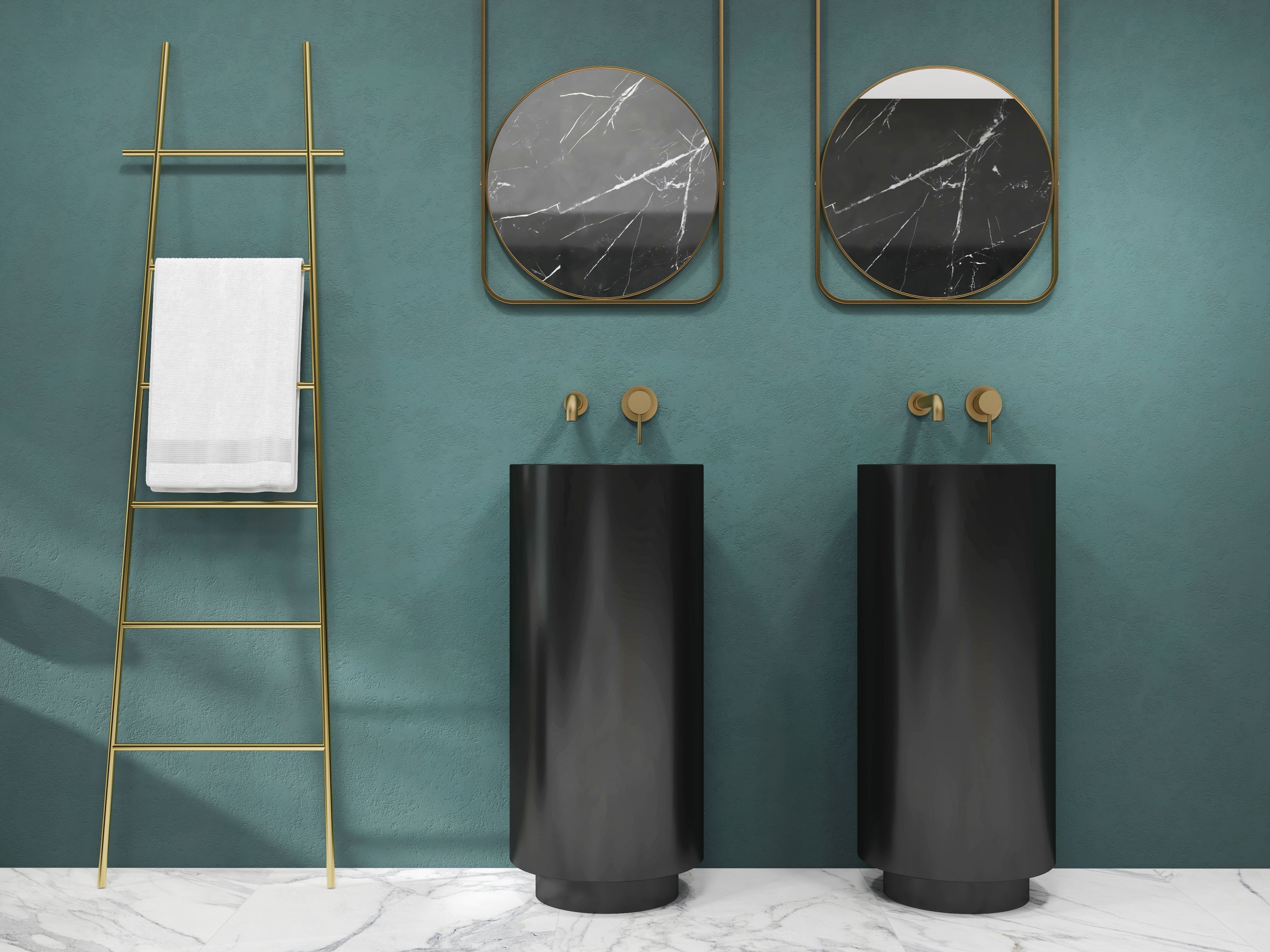 HMR - Modern Freestanding Bath Ladder Storage Towel Rack