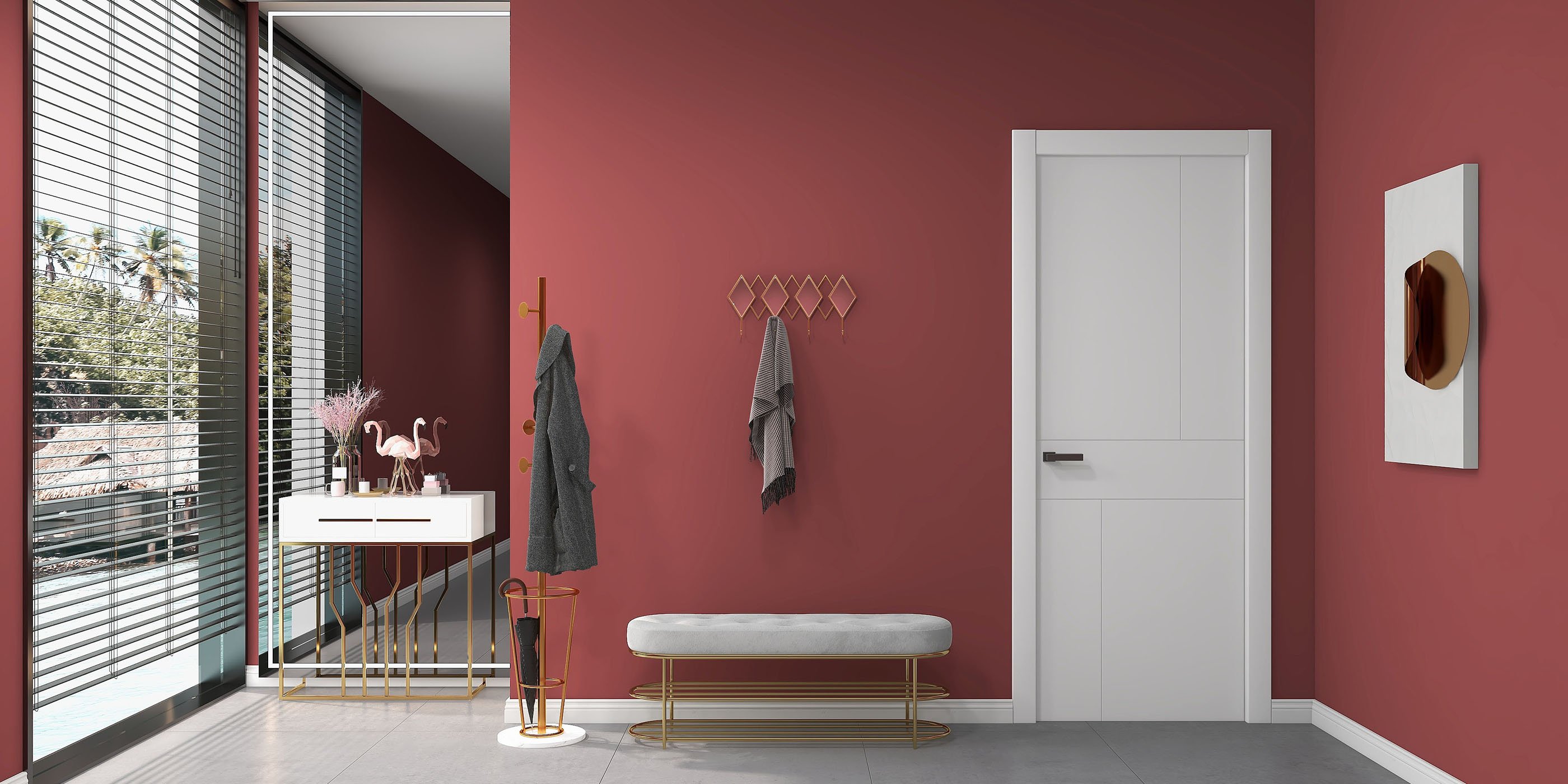 HMR - Luxury Entryway Wall-Mounted Coat Rack (Set of 2) in Multi-Color