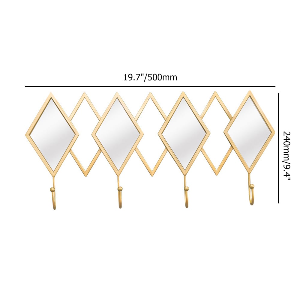 HMR - Luxury Entryway Wall-Mounted Coat Rack (Set of 2) in Multi-Color