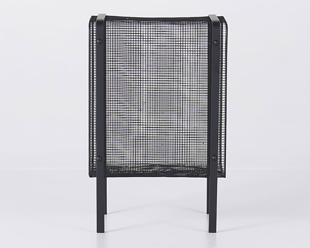 HMR Modern Rectangular Magazine Rack with Open Storage - Black