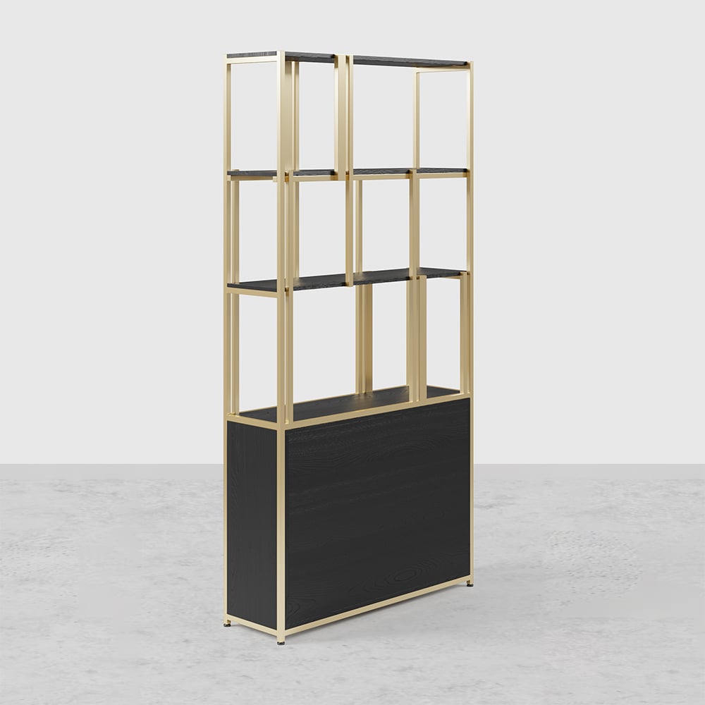 HMR - 78" 5-Tier Bookshelf with Doors in Big Storage