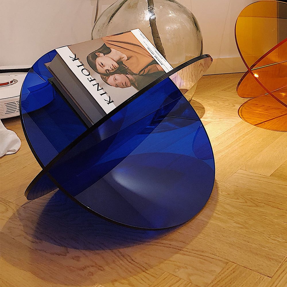 HMR Modern Magazine Rack - Blue, Acrylic