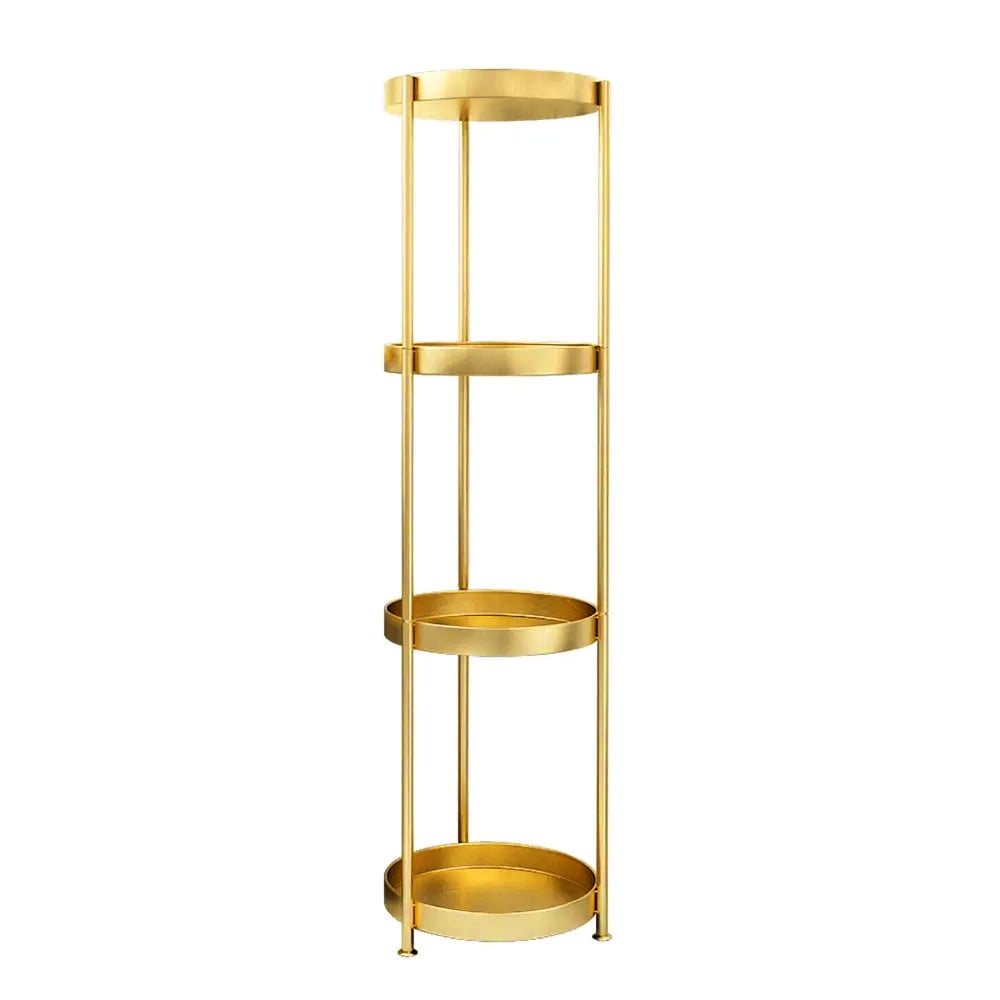 HMR - 4-Tier Free-Standing Bathroom Shelf in Gold