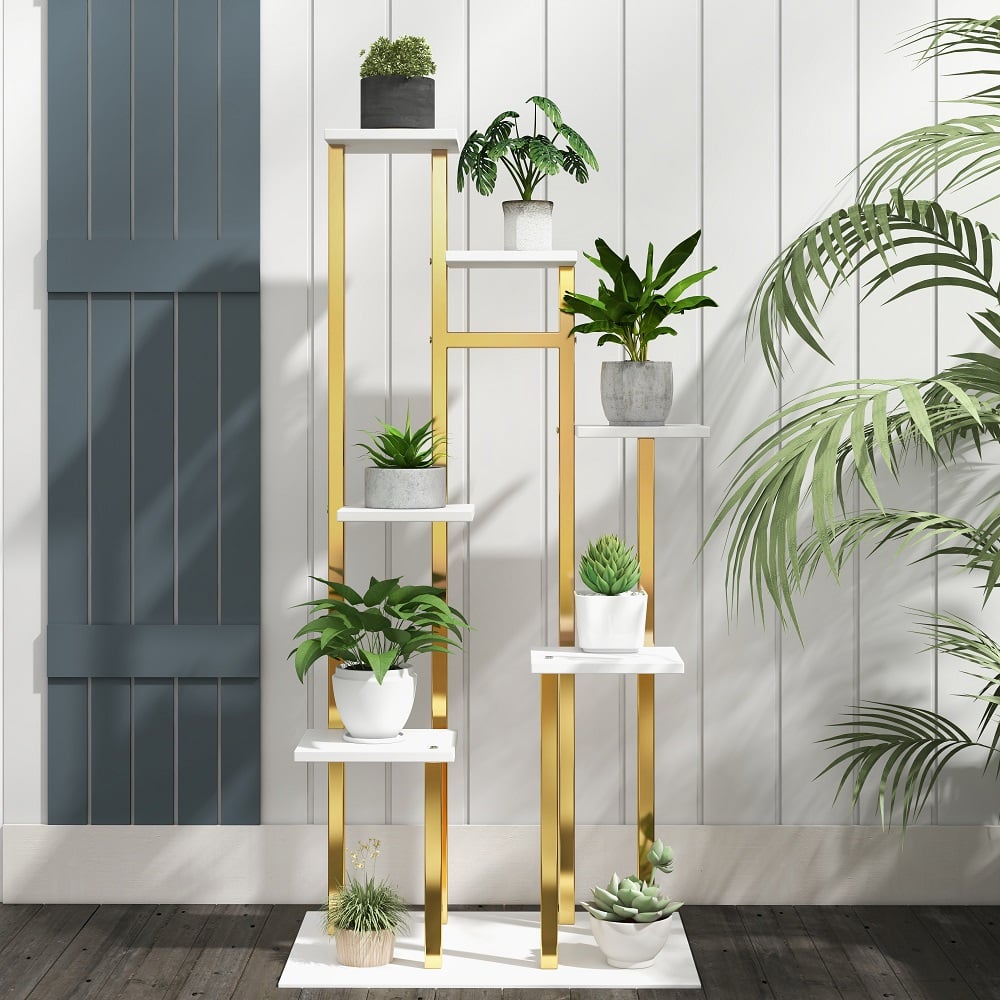HMR - Modern 59" Ladder 7-Tiered Plant Stand