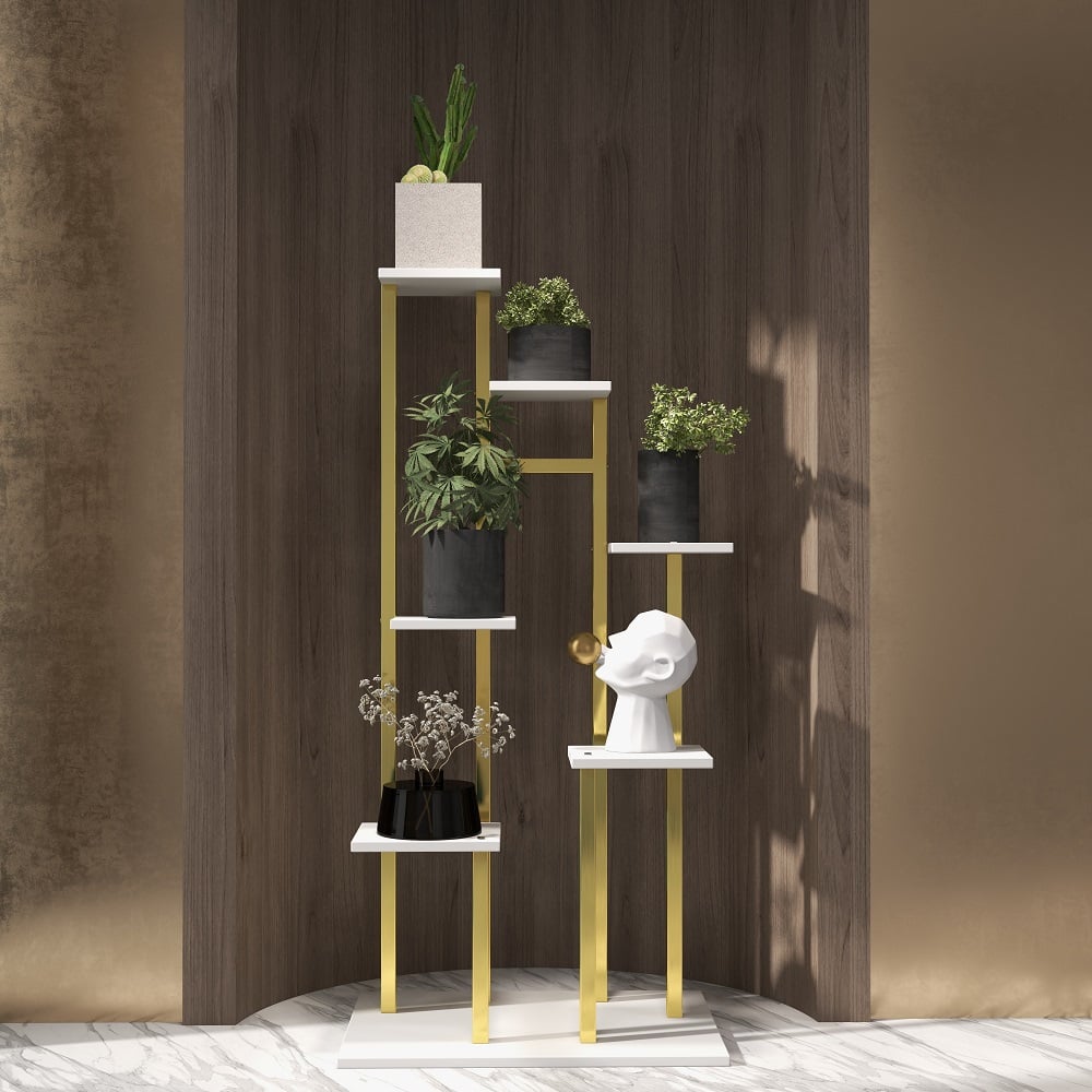 HMR - Modern 59" Ladder 7-Tiered Plant Stand