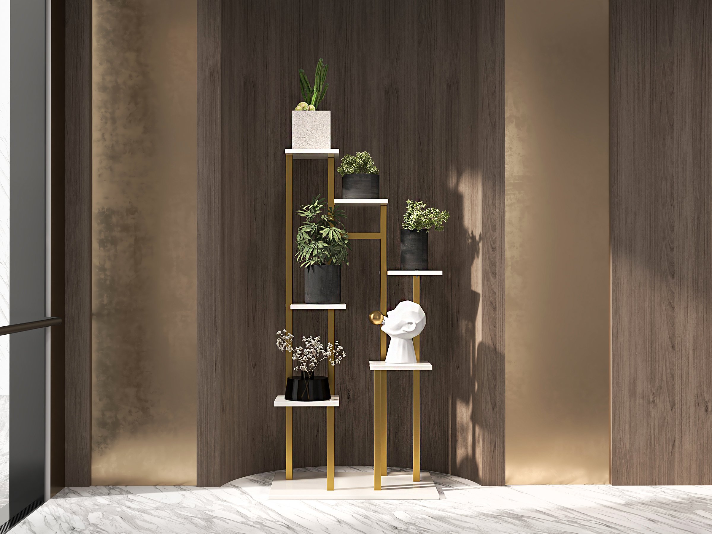 HMR - Modern 59" Ladder 7-Tiered Plant Stand