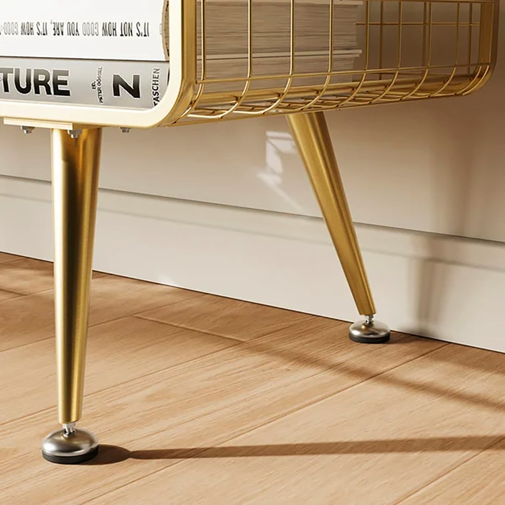 HMR Modern Mesh Standing 20" Etagere Bookshelf - Gold