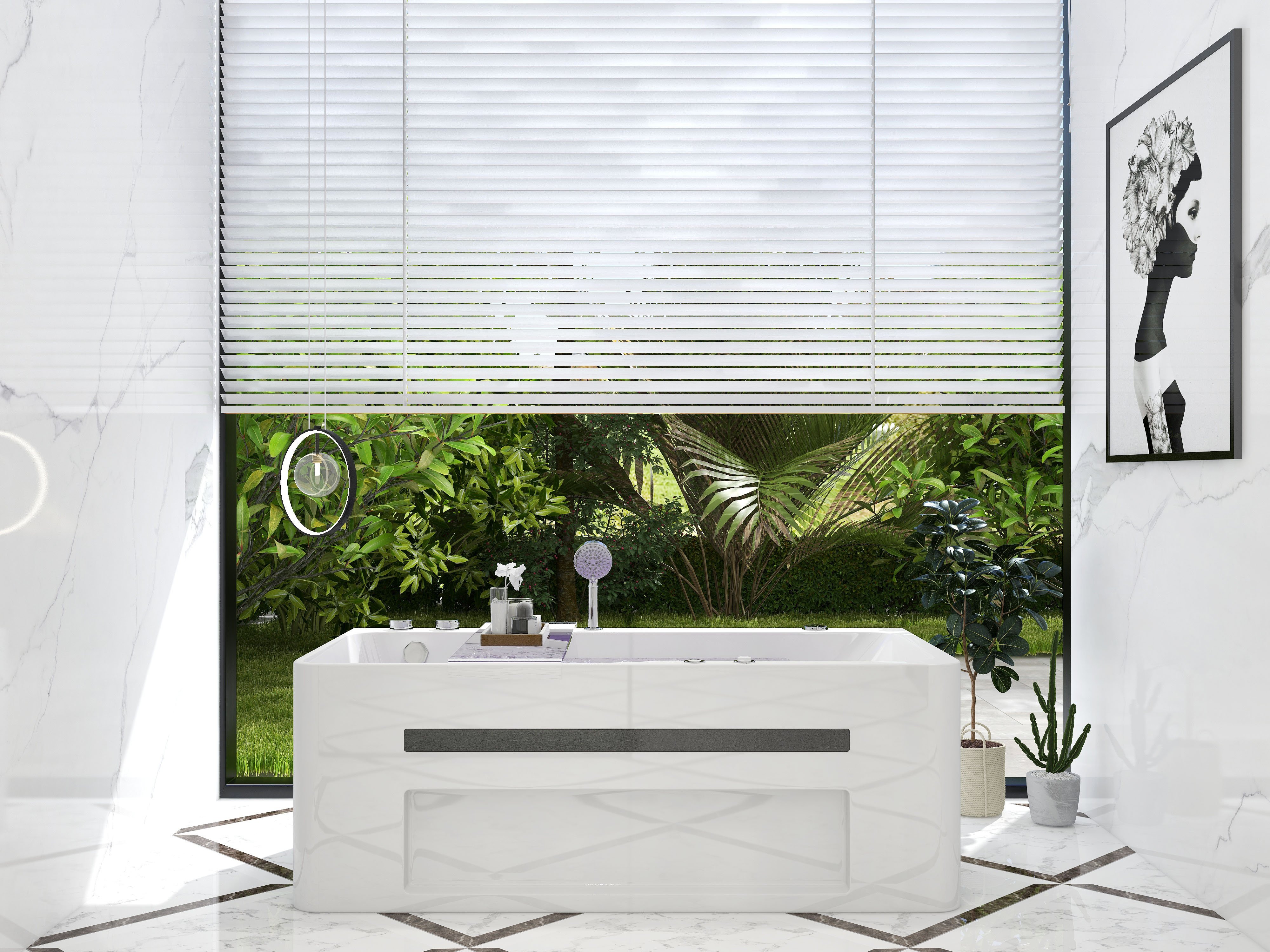 HMR - Acrylic Bathtub Tray in Clear