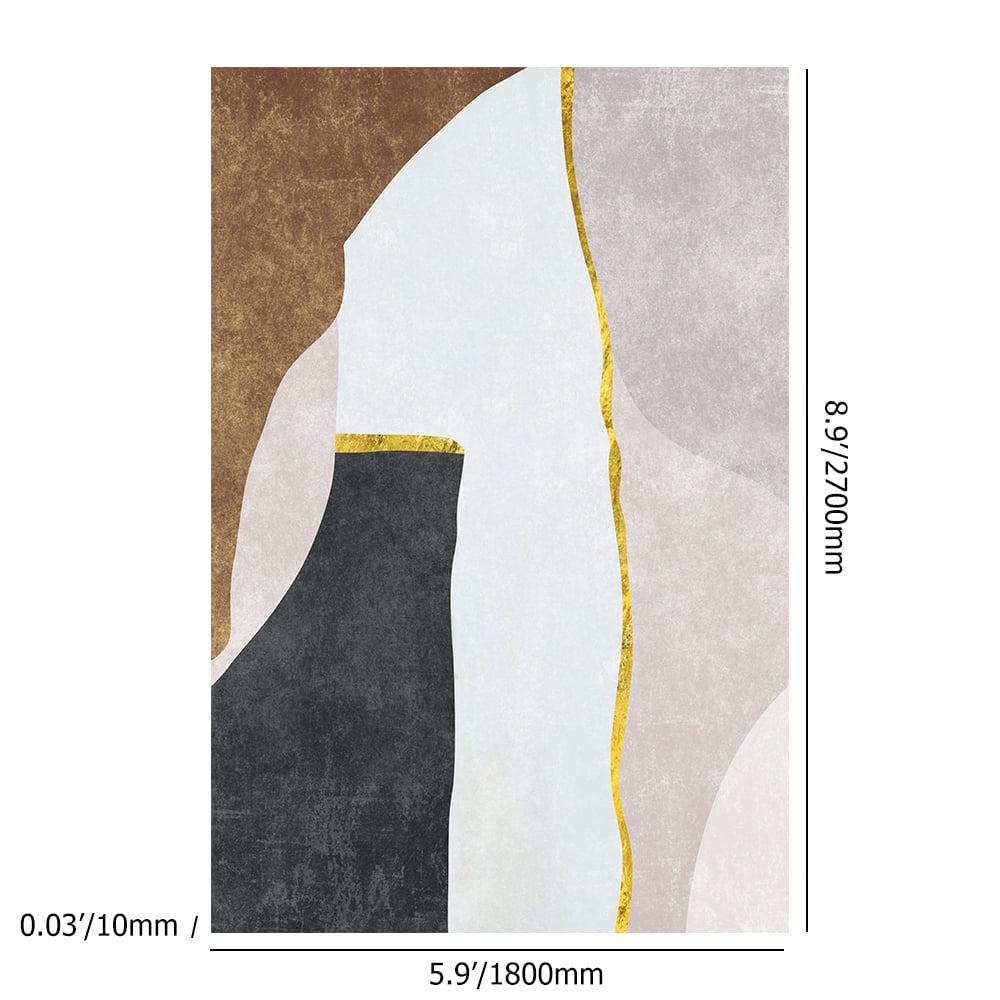 HMR - Modern Abstract Geometric Faux Cashmere Indoor Area Rug Living Room Bedroom