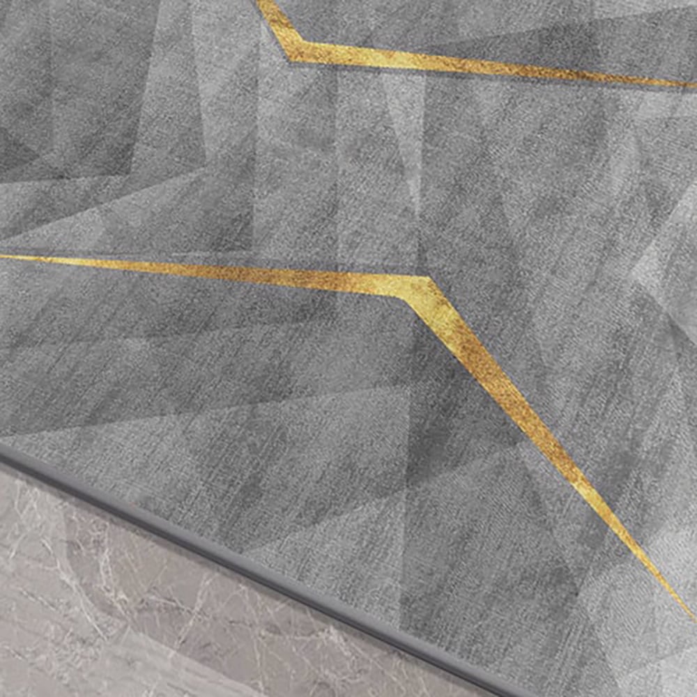 HMR - 2-Pieces Modern Gold Washable Kitchen Runner Mats Non-slip Anti Fatigue Kitchen Rug Set