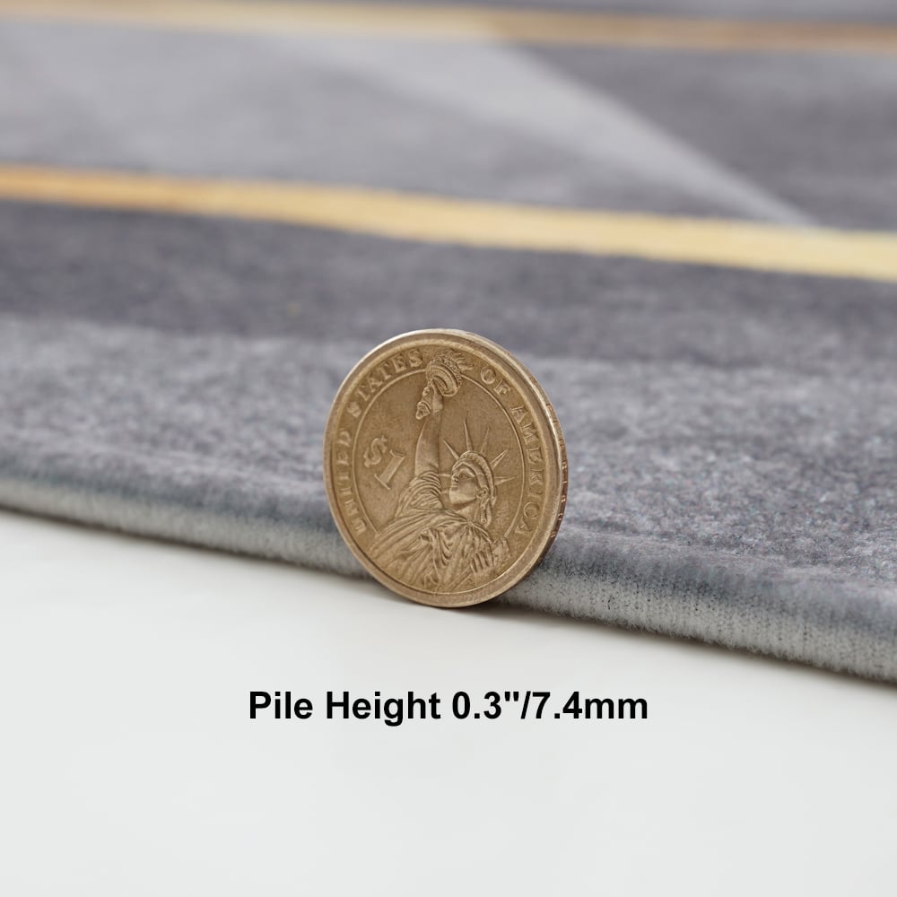 HMR - 2-Pieces Modern Gold Washable Kitchen Runner Mats Non-slip Anti Fatigue Kitchen Rug Set