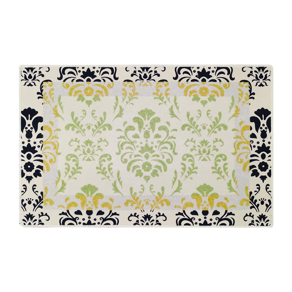 HMR - 2' x 3' Rustic Flower Non-slip Front Door Mat Boucle Entryway Rug