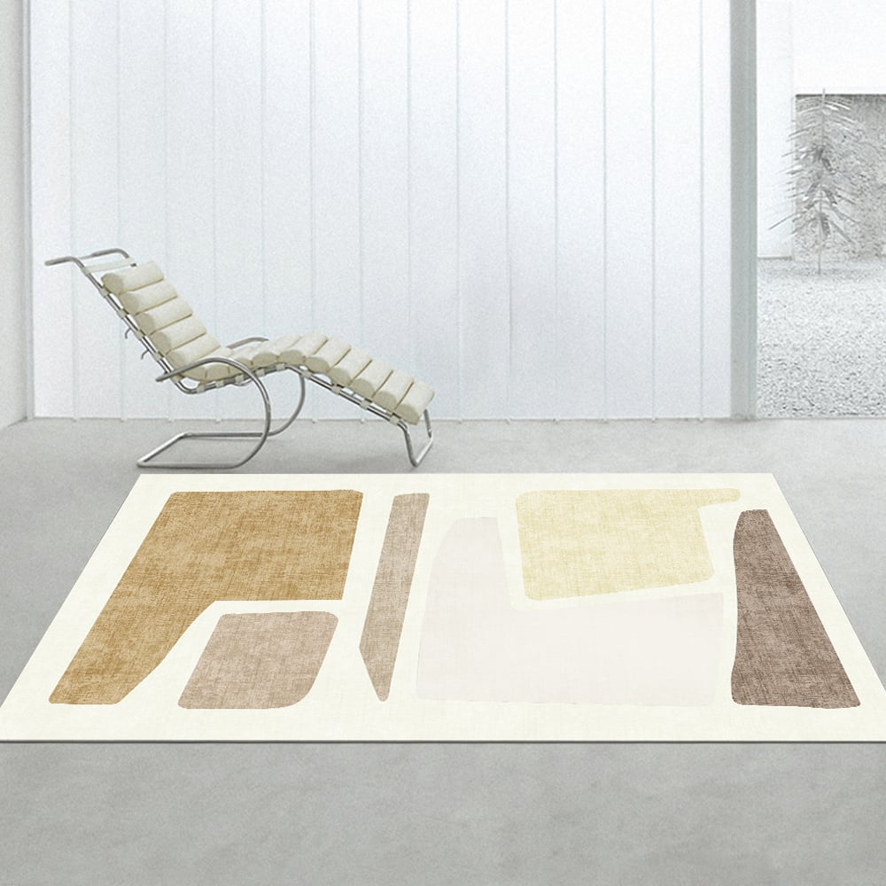 HMR - Modern 6' x 9' Abstract Geometric Faux Cashmere Indoor Area Rug Living Room Bedroom