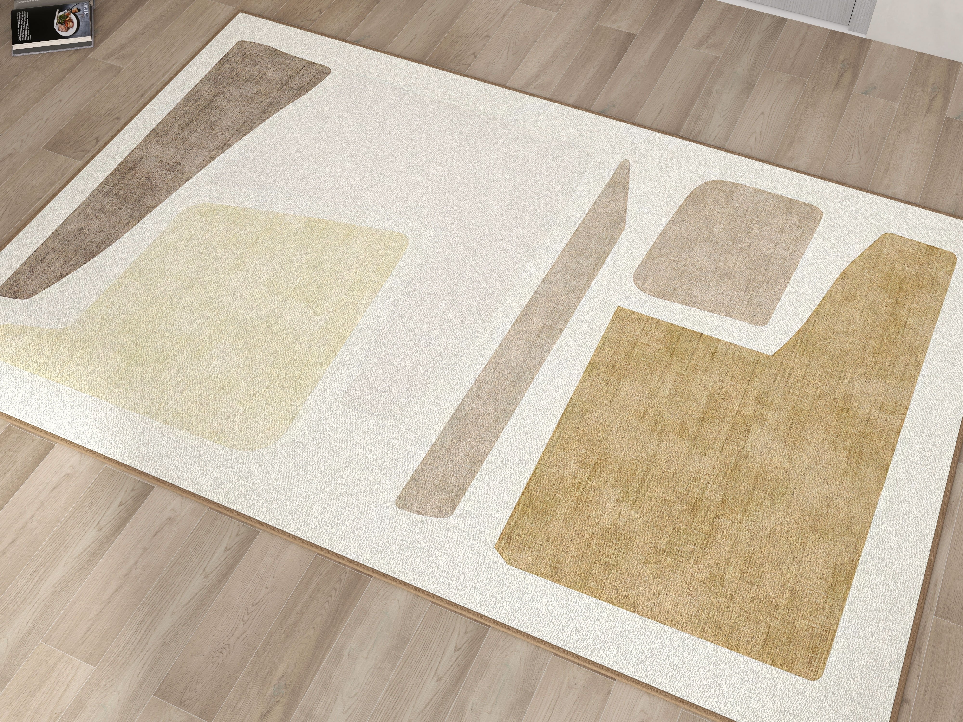 HMR - Modern 6' x 9' Abstract Geometric Faux Cashmere Indoor Area Rug Living Room Bedroom