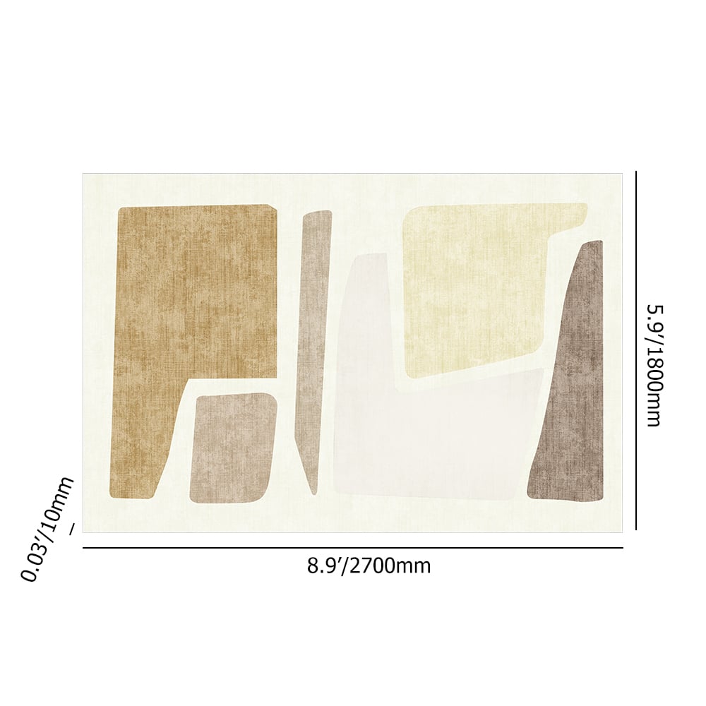 HMR - Modern 6' x 9' Abstract Geometric Faux Cashmere Indoor Area Rug Living Room Bedroom