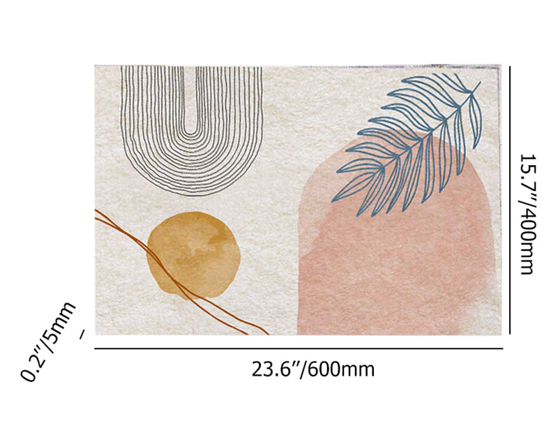 HMR - Modern Non-Slip Soft Bath Mat Set Abstract Bathroom Rugs 16" x 24" & 20" x 32" (2-Pieces)