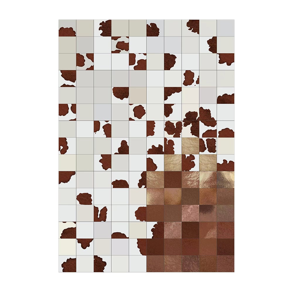 HMR - 5' x 7' Modern Checkered Area Rug Geometric Decorative Carpet for Living Room Bedroom