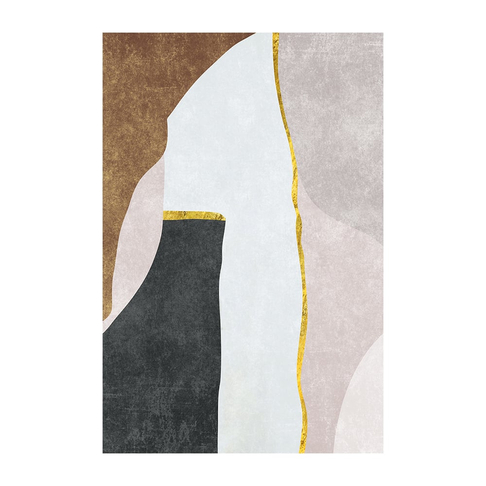 HMR Modern Abstract Geometric Faux Cashmere Indoor Area Rug Living Room Bedroom - 5' x 8'
