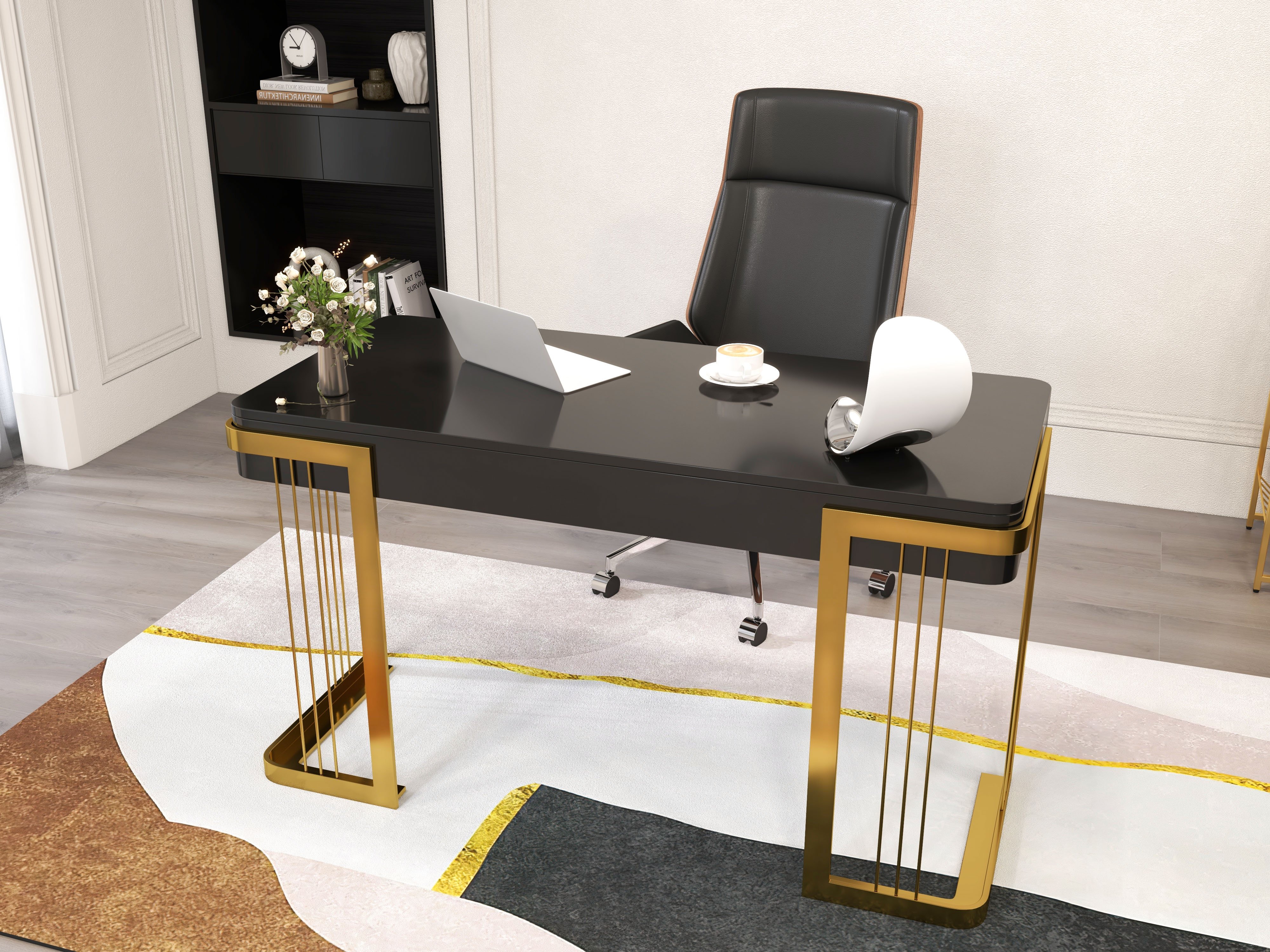 HMR Modern Abstract Geometric Faux Cashmere Indoor Area Rug Living Room Bedroom - 5' x 8'