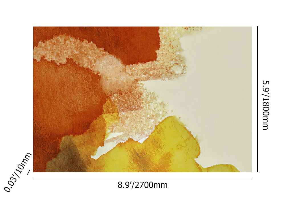 HMR - 6' x 9' Modern Orange Faux Cashmere Area Rug for Living Room & Bedroom
