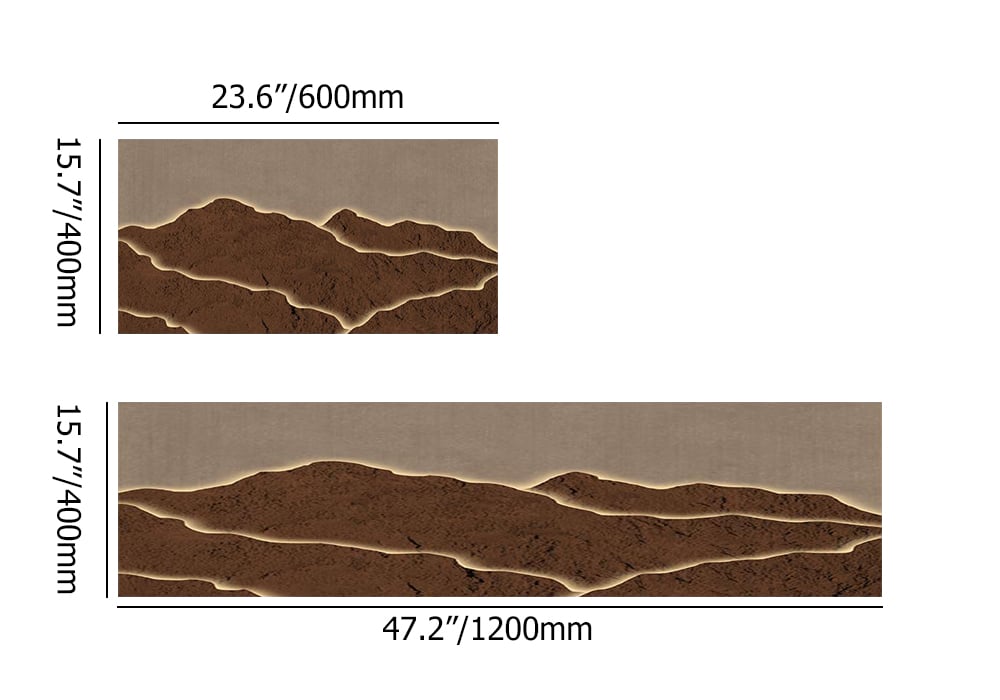 HMR - 2 Pieces Modern Gold & Brown Kitchen Runner Mats Non-slip Absorbent Kitchen Rug Set