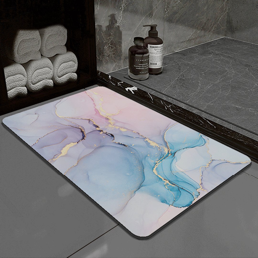 HMR - 16" x 24" Modern Non-Slip Soft Rectangle Bath Mat Geometric Abstract Bathroom Rug