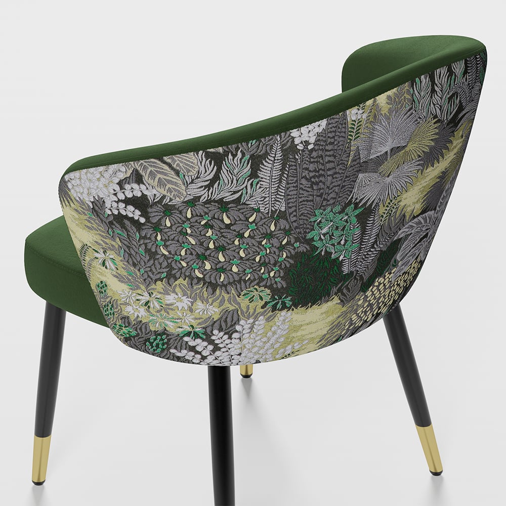 HMR Modern Dining Chairs with Velvet Upholstery - Green, 4-Pieces