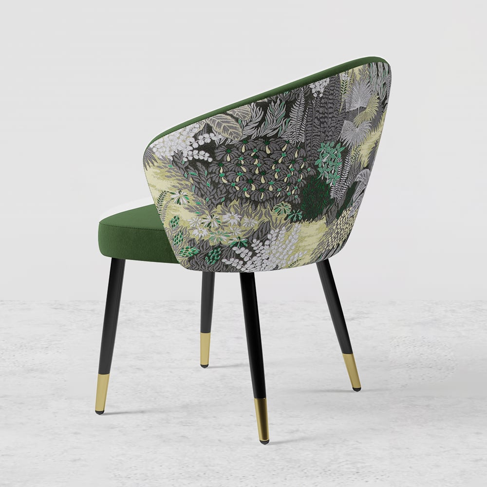 HMR Modern Dining Chairs with Velvet Upholstery - Green, 4-Pieces
