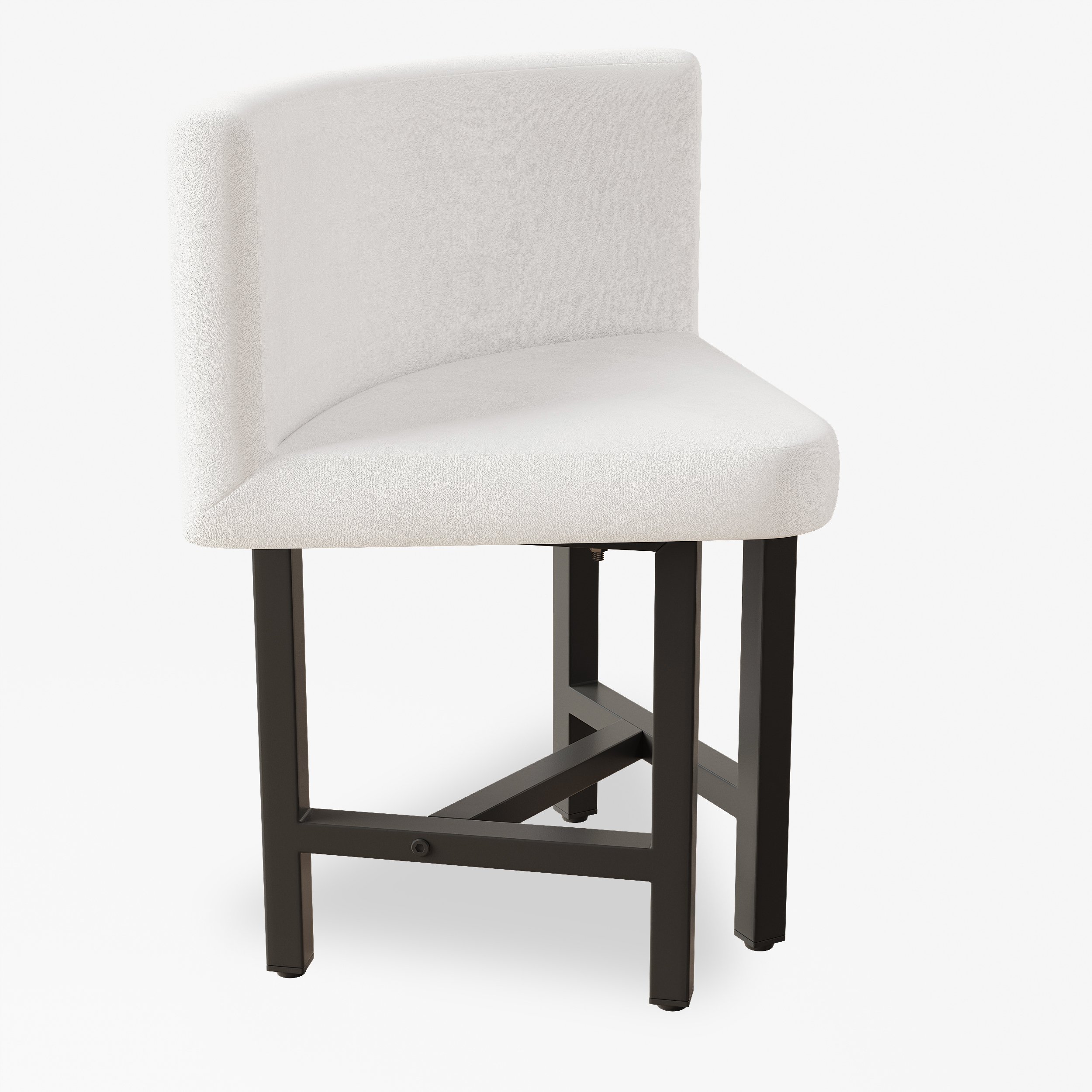 HMR Dining Set 39.4" Modern Round Wood Dining Table with 4 Chairs - White
