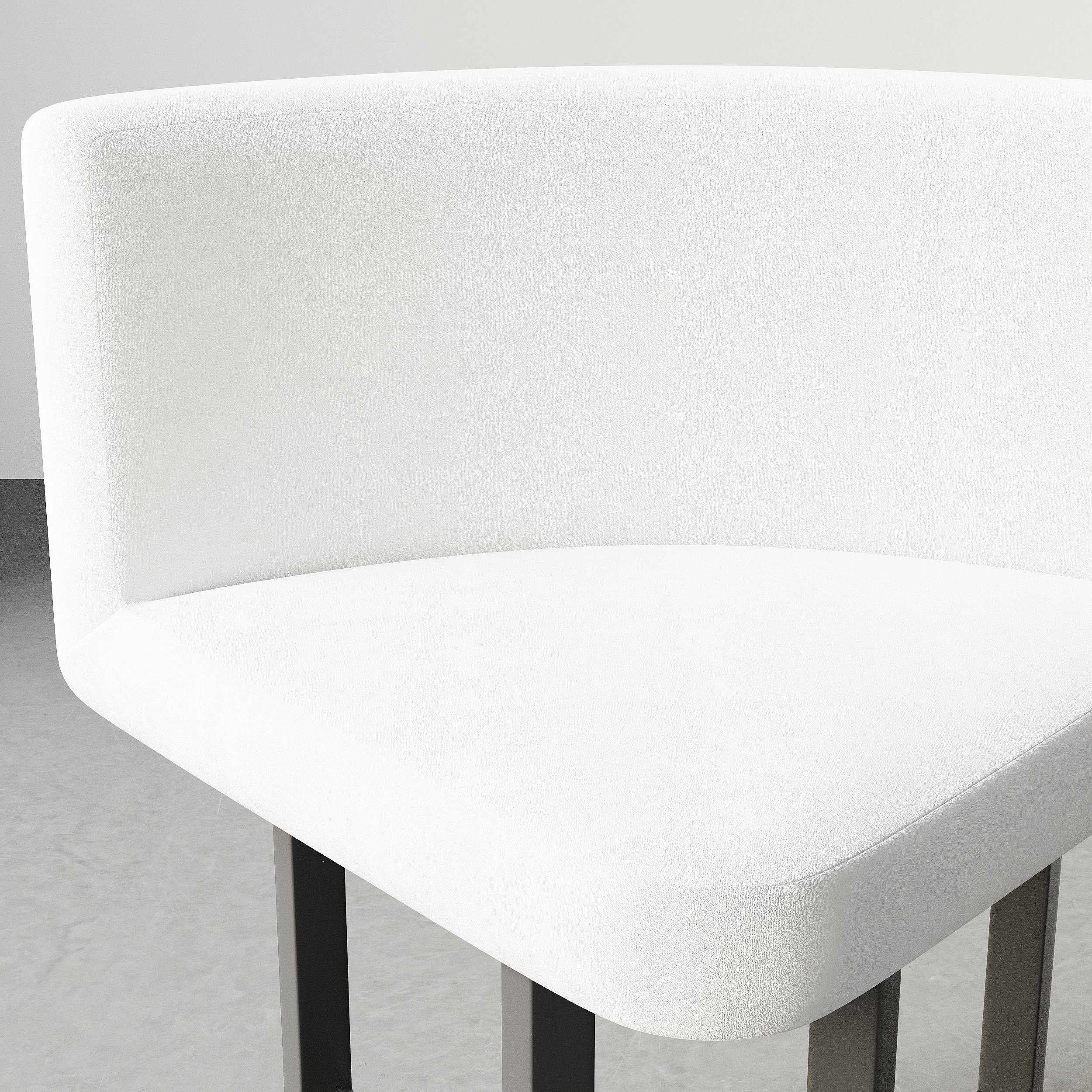 HMR Dining Set 39.4" Modern Round Wood Dining Table with 4 Chairs - White