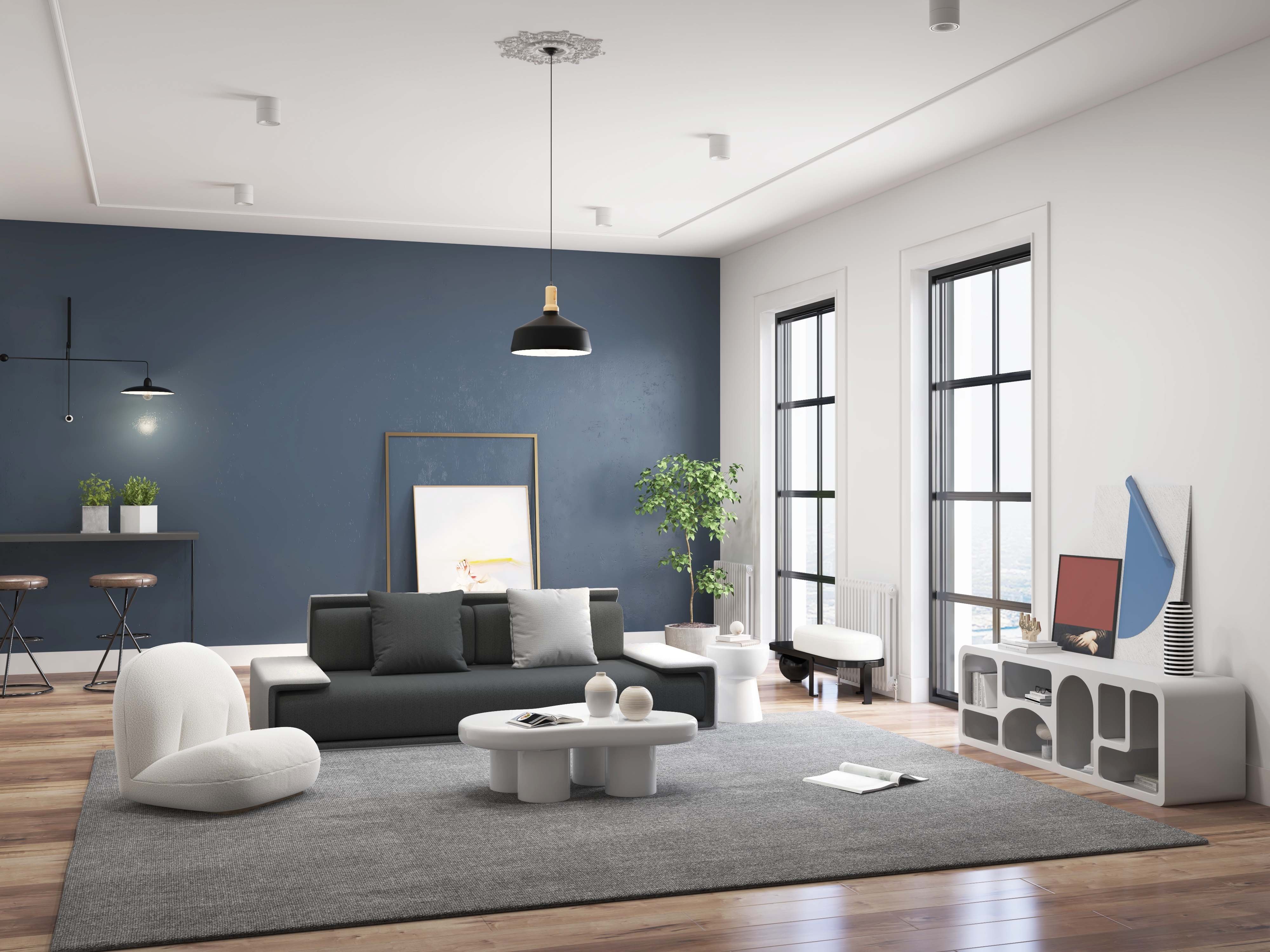 HMR - 81" Doart Modern Dark Gray Upholstered Armless 3-Seater Sofa Cotton Linen with Pillows