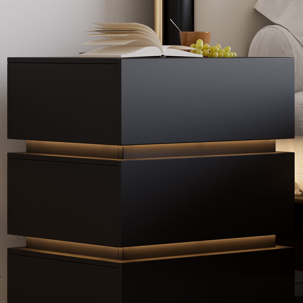 HMR - Nightstand with Light & Charging Station