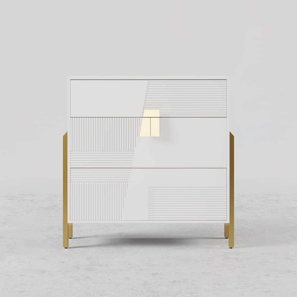 HMR - Modern Entryway White Shoe Storage Narrow Shoe Cabinet with 2 Flip Doors & 1 Drawer