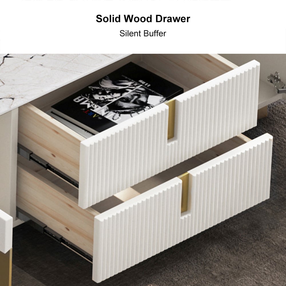 HMR - Artus Sintered Stone TV Stand & Coffee Table Set